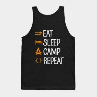 Eat sleep camp repeat Tank Top